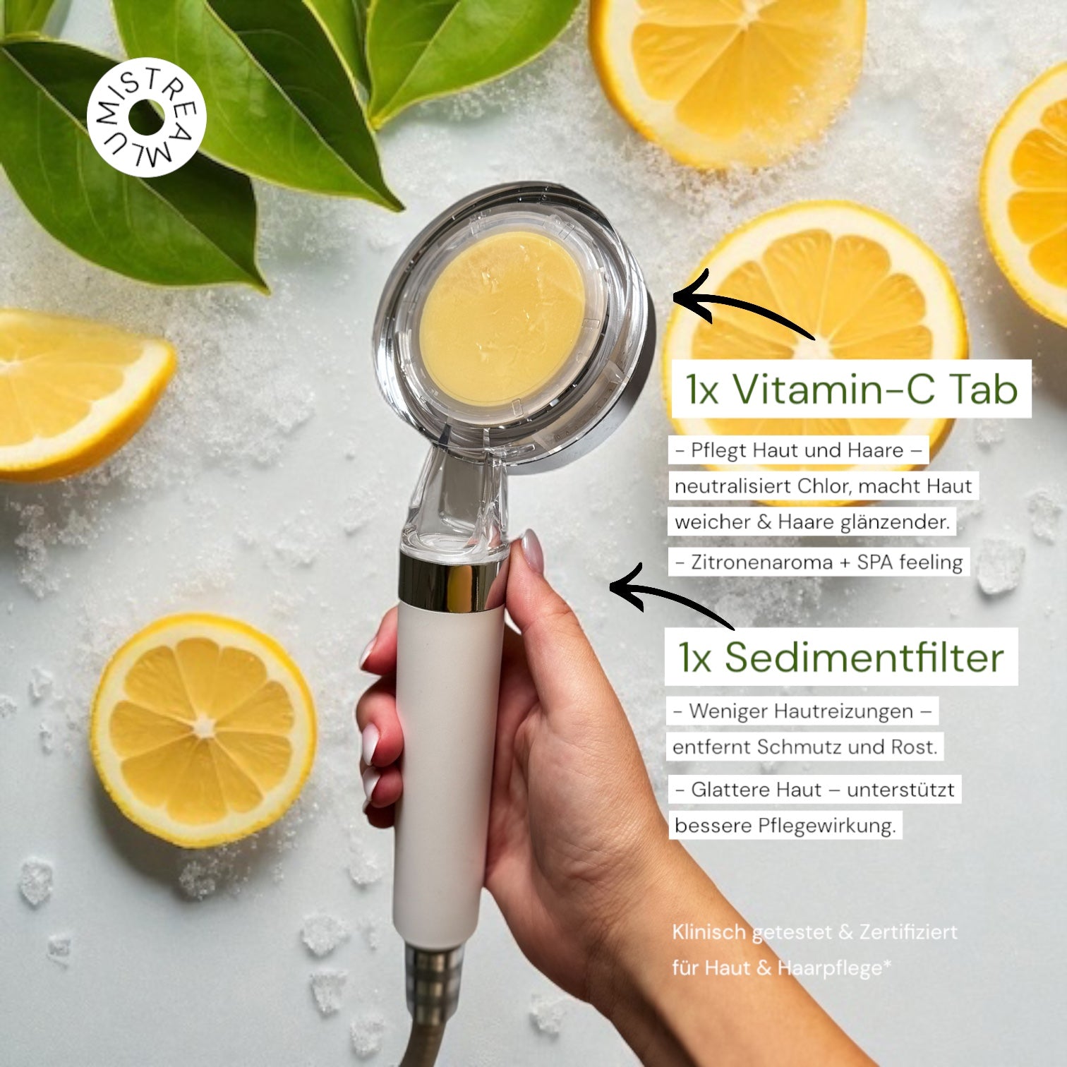 LUMISTREAM Vitamin-C Filter-Duschkopf (Starter Set)