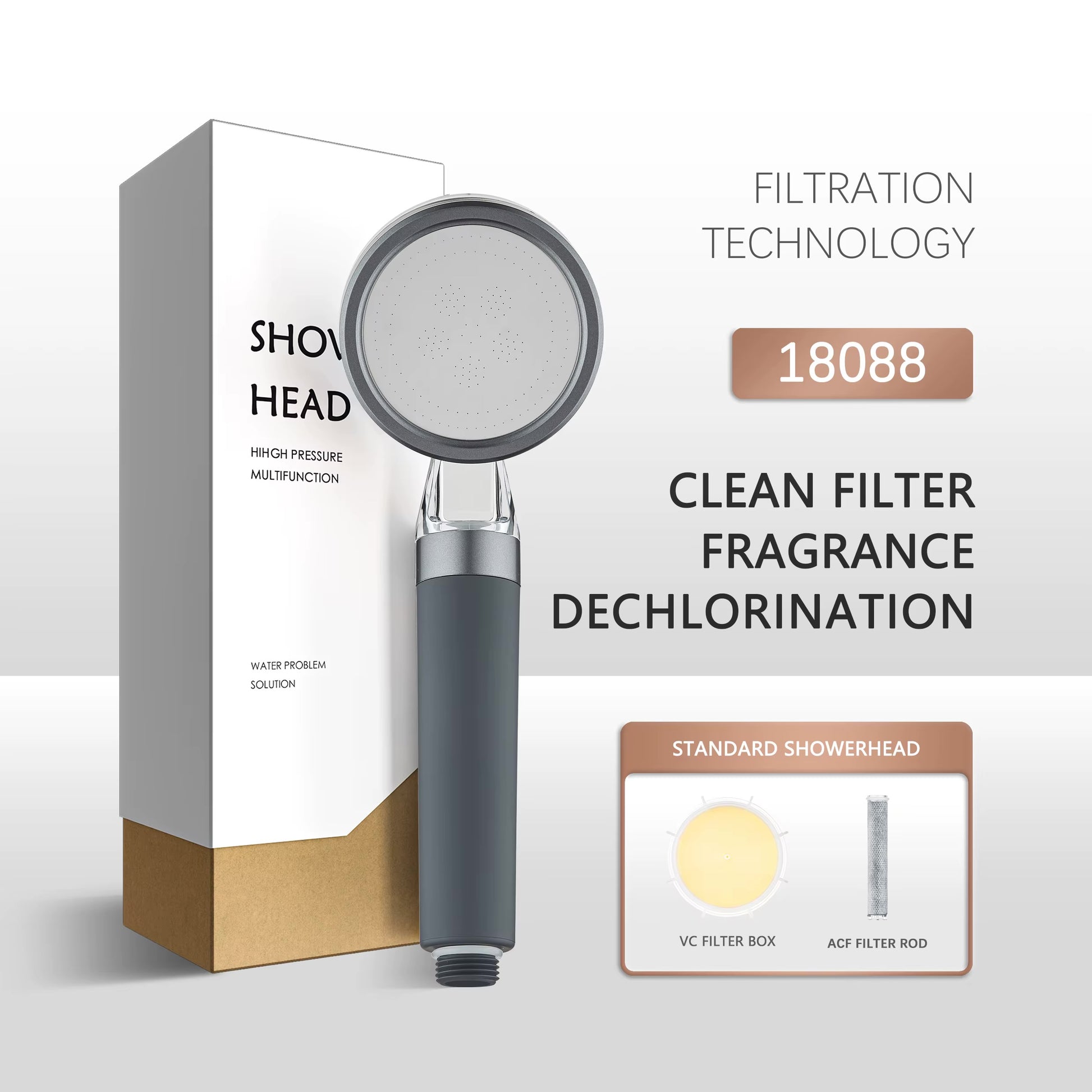 AquaPur Vitamin-C Filter-Duschkopf (Starter Set)