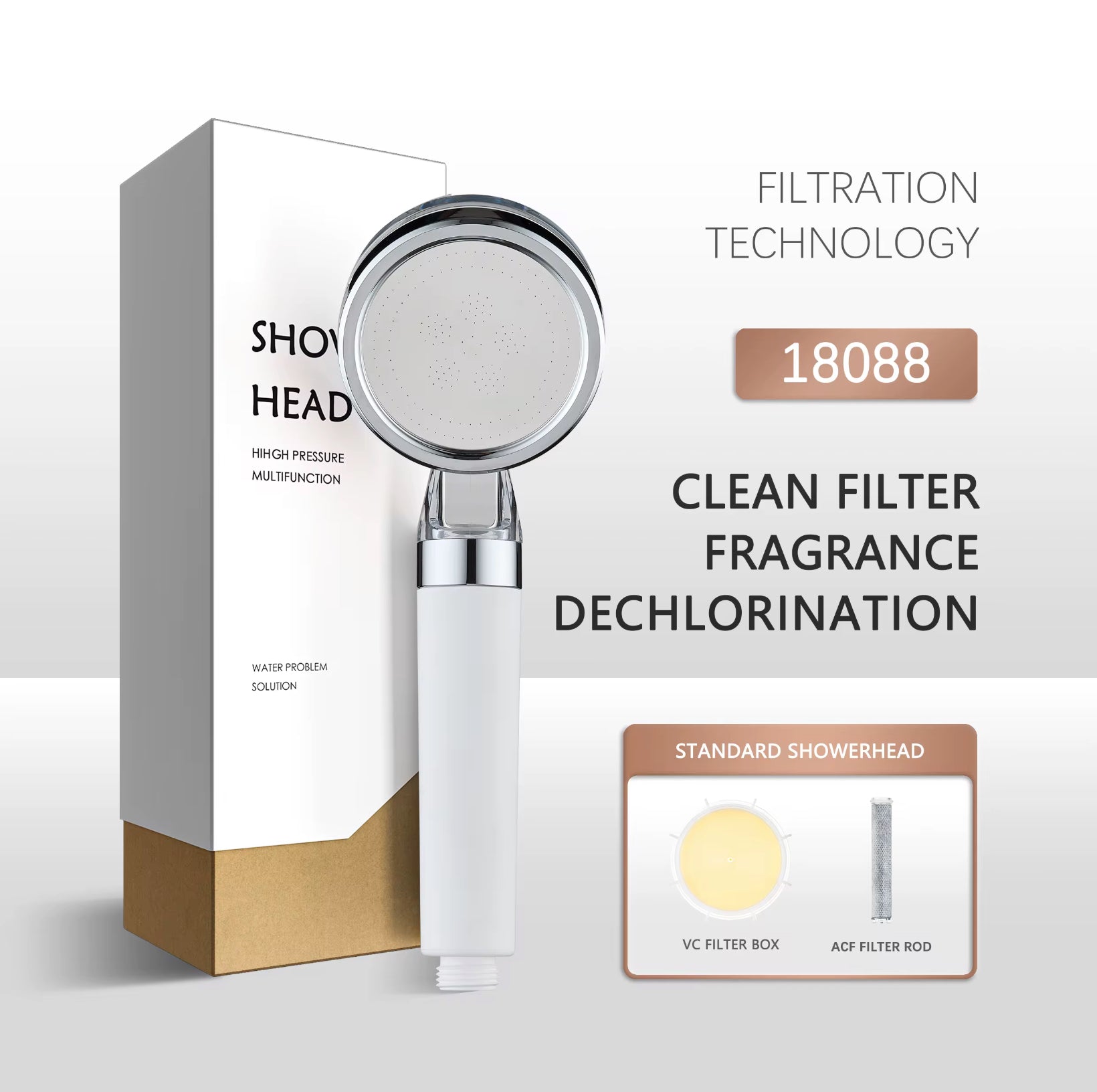 AquaPur Vitamin-C Filter-Duschkopf (Starter Set)