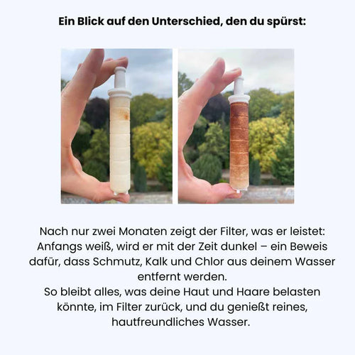 6 Monate Sedimentfilter (Schutz für Haut & Haare vor Kalk und Schmutz)